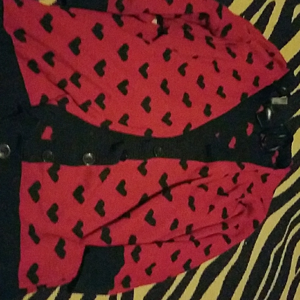 Black and red hearts cardigan, torrid 2
